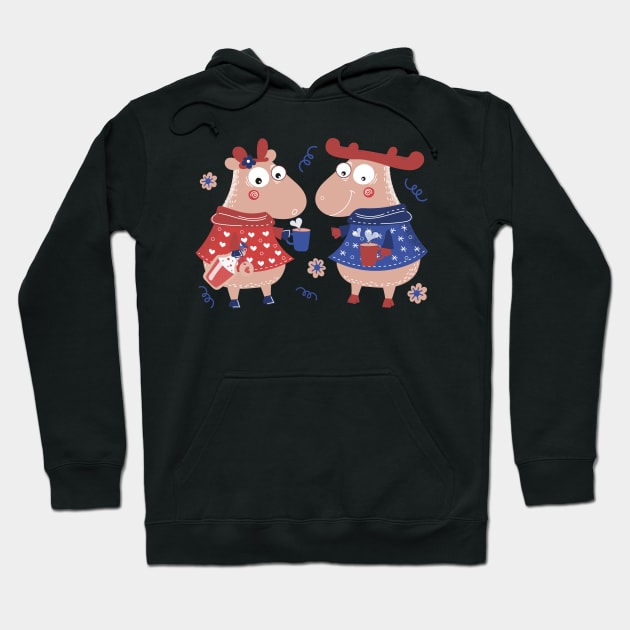 Enamored moose love potion Valentine's Day gift Hoodie by Littlelimehead